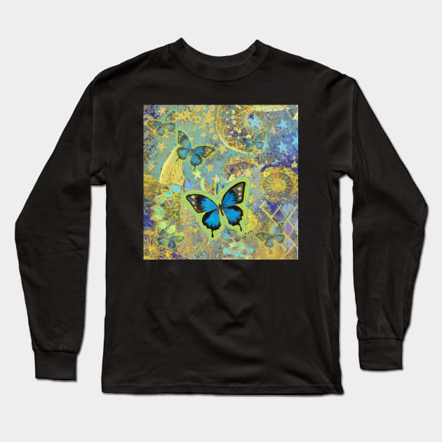 Brilliant Butterflies 01 Long Sleeve T-Shirt by PeggyNovak